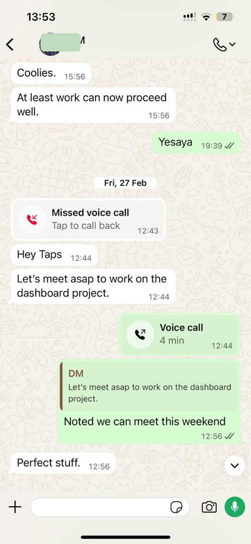 Client message 15